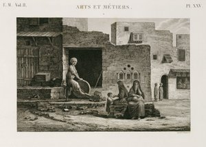 Sprzęt i wyroby żelazne Szlifierka do noży, Egipt, ok. 1798 r. autorstwa Unbekannt