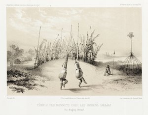 Świątynia nakrycia głowy Indian Carajas, Brazylia, ok. 1843-1847 autorstwa Unbekannt