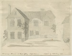High Offley - Parsonage: ołówek i wash, 1790 autorstwa Unbekannt