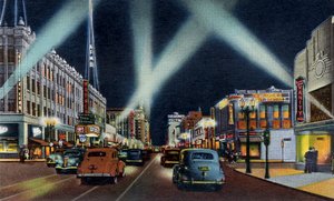Bulwar Hollywood nocą w Kalifornii autorstwa Unbekannter Künstler