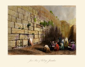 Ziemia Święta - Żydzi Miejsce Płaczu, Jerozolima - Biblia autorstwa Unbekannter Künstler