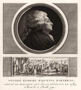 Honore Gabriel Riquetti, hrabia Mirabeau autorstwa Unbekannt