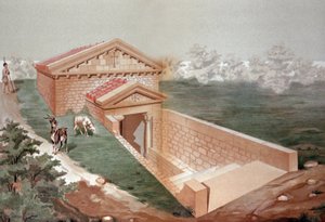 Hypogee Martyrium z Poitiers, ok. 1880 r. (litografia) autorstwa Unbekannter Künstler