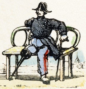 I - Invalide - Alfabet - rozrywka dla dzieci - Obraz epinal, popularna seria c.1890 (ilustracja) autorstwa Unbekannt