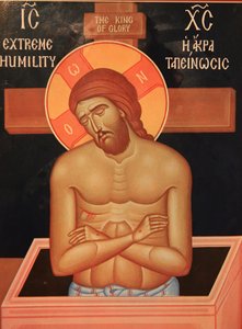 Ikona w cerkwi św. Dymitra : cierpiący Chrystus Thessalonique Grecja autorstwa Unbekannt