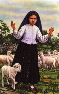 Hiacynta, która widziała Matkę Boską w Fatimie w 1917 r., ok. 1920-1930 (pocztówka) autorstwa Unbekannter Künstler