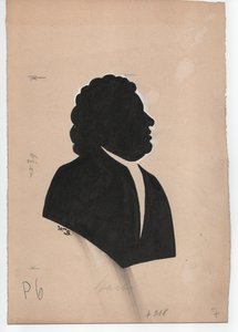 Johann Sebastian Bach (1685-1750) (ok. 1850, sylwetka) autorstwa Unbekannter Künstler