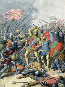 Król Jan II Dobry w bitwie pod Poitiers (1356) autorstwa Unbekannter Künstler