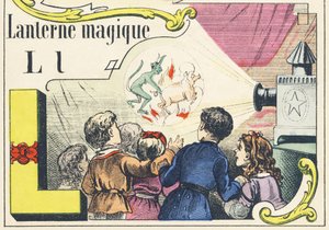 L: magiczna latarnia - alfabet gier, ok. 1890 (ilustracja) autorstwa Unbekannt