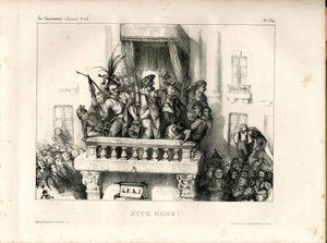 Karykatura (1830) polityczna, satyryczna w czerni i bieli autorstwa Unbekannter Künstler