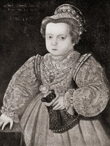 Lady Arbella Stuart jako dziecko, z książki Dziewczyna przez wieki, wydana w 1933 r. (lito) autorstwa Unbekannt