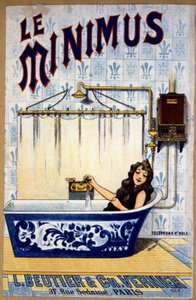 Łazienka Le minimus, ok. 1900 r. (ilustracja) autorstwa Unbekannter Künstler