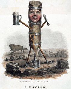 Brukarz, figura wykonana narzędziami swojego rzemiosła, ok. 1810-1860 autorstwa Unbekannt