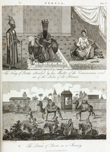 Król i królowa Persji, ok. 1810-1829 autorstwa Unbekannt