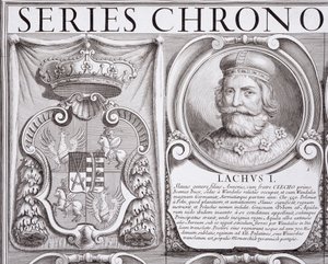 Lech, założyciel Polski, nr. 1 z „Seria chronologiczna książąt i królów polskich” (rycina) autorstwa Unbekannt