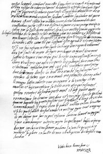List Marii Królowej Szkotów przebywającej w więzieniu w Sheffield do angielskiej królowej Elżbiety I, modlącej się o pozwolenie na naradę z jednym z jej francuskich sług, o pocieszenie w postaci pozwolenia na księdza katolickiego oraz o możliwość prowadzen autorstwa Unbekannt