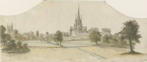 Katedra w Lichfield – widok na wschód autorstwa Unbekannt