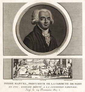 Louis Pierre Manuel, autor, Prusak Komuny Paryskiej, zgilotynowany 1793 autorstwa Unbekannt