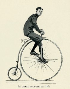 Mężczyzna jadący na Penny-Farthing autorstwa Unbekannter Künstler