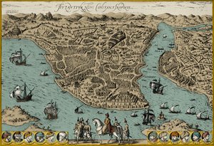 Mapa Konstantynopola autorstwa Unbekannter Künstler