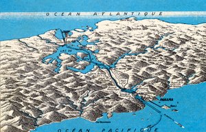 Mapa Kanału Panamskiego autorstwa Unbekannter Künstler