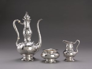 Hammered Coffee Service: Dzbanek do kawy, ok. 1900-1910 autorstwa Unbekannt