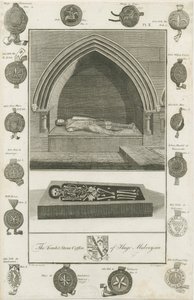 Mavesyn Ridware - Grób Hugo Mavesyna: grawerowanie, 1785 autorstwa Unbekannt