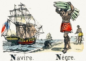 N - Navire Negre - Alfabet dla dzieci c.1890 (litografia) autorstwa Unbekannt
