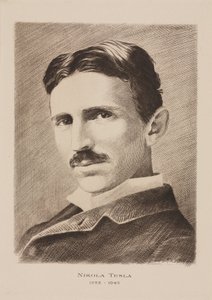 Nikola Tesla, urodzony w Chorwacji inżynier, fizyk i wynalazca, ok. 1885 r. autorstwa Unbekannt
