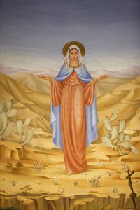 Obraz w kościele Wizytek w Ein Kerem: Dziewica Maryja w Ziemi Świętej, Ein Kerem, Izrael autorstwa Unbekannt