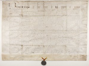 Bulla Papieska potwierdzająca przywilej biskupa Henryka Wardlawa, recto autorstwa Unbekannt