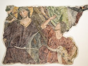 Paixão de Cristo, afresco na Catedral de Graz, Graz, Estíria, Áustria, Europa (foto)polonês autorstwa Unbekannter Künstler