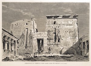 Perystyl świątyni Izydy na wyspie Philae, Egipt Ilustracja z Atlasu Egiptu autorstwa Unbekannt