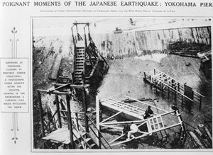 Przejmujące momenty trzęsienia ziemi w Japonii, Yokohama Pier autorstwa Unbekannt