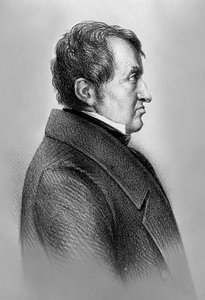 Portret Andre-Marie Ampere (1775-1836), francuskiego fizyka, matematyka i jednego z twórców nauki klasycznego elektromagnetyzmu