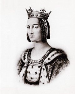 Portret Charlotte de Savoie (1445-1483) królowej Francji, rycina, sd. autorstwa Unbekannter Künstler