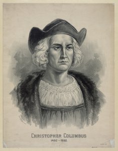 Portret Krzysztofa Kolumba (1451 - 1506), c.1892 (litografia) autorstwa Unbekannt