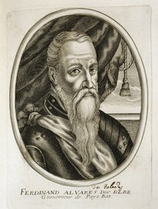 Portret księcia ALby (1507-1582) (rycina) autorstwa Unbekannter Künstler