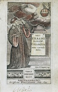 Portret Erazma zamieszczony na pierwszej stronie czasopisma "Colloquia autorstwa Unbekannter Künstler