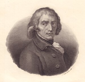 Portret włoskiego poety Giuseppe Pariniego (1729-1799), miedzioryt autorstwa Piottiego z rysunku Andrei Appiani autorstwa William M. Timlin
