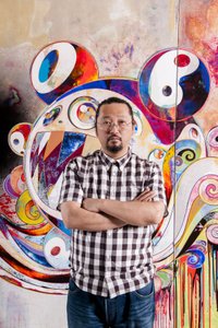 Portret japońskiego artysty Takashi Murakami, 2010 (zdjęcie) autorstwa Benjamin Baud