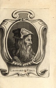 Portret Leonarda da Vinci, włoskiego artysty renesansowego. autorstwa Unbekannter Künstler