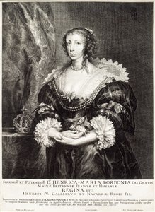 Portret królowej Henrietty Marii de Bourbon autorstwa Unbekannt