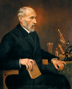 Portret Santiago Ramon y Cajala (1852-1934), hiszpańskiego lekarza, ojca neuronauki. autorstwa Unbekannter Künstler