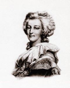 Portret królowej Francji Marii Antoniny Austriaczki (1755-1793) Rycina z XIX wieku autorstwa Unbekannter Künstler