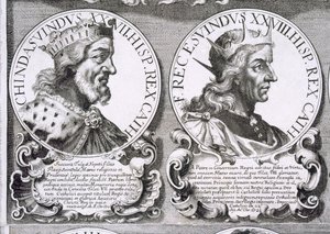 Portrety Chindasuinth i Recceswinth (lito) autorstwa Unbekannt