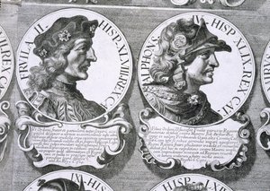 Portrety Frueli II i Alfonsa IV (lito) autorstwa Unbekannt