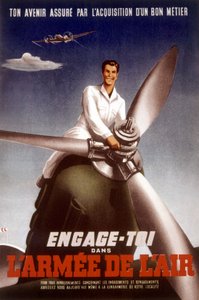Plakat dla francuskich sił powietrznych zachęcający młodych ludzi do wstąpienia do wojska, ok. godz. 1960 autorstwa Unbekannt