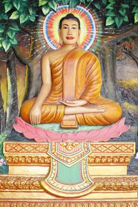 Klasztor Preah Prom RathŻycie BuddyMedytacja na kwiecie lotosuBudda ukazany w pozycji dotykającej ziemi, Siem Reap, Kambodża autorstwa Unbekannt