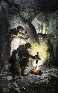 Prehistoria: odkrycie ognia autorstwa Unbekannter Künstler